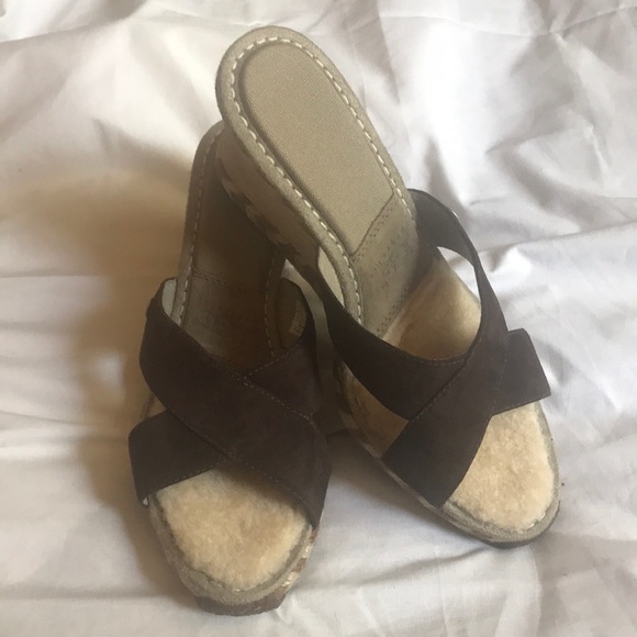 UGG AUSTRALIA MARGOT WEDGE SANDALS - Picture 4 of 12